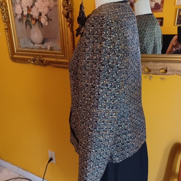 Jones New York Black and Gray Tweed Blazer - Picture 2 of 4